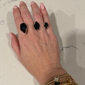 Kendra Scott Double Ring Black